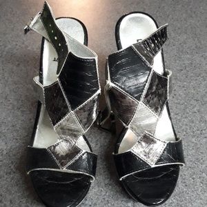 Black & silver stilettos